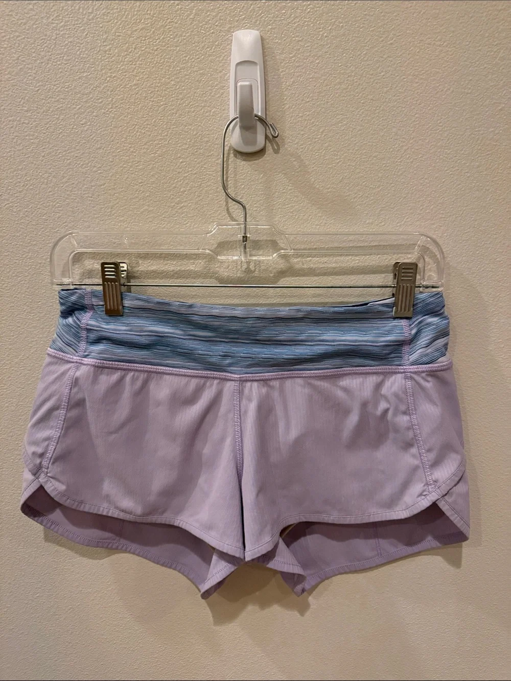 Lululemon Speed Shorts Lilac/Wave Twist Caspian Blue